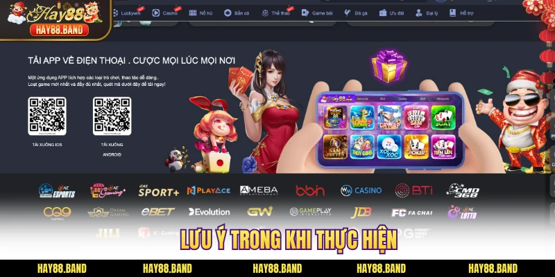 Lưu ý trong khi thực hiện Lưu ý trong khi thực hiện