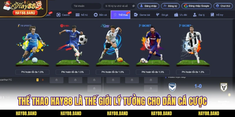 Thể thao HAY88 là thế giới lý tưởng cho dân cá cược Thể thao HAY88 là thế giới lý tưởng cho dân cá cược